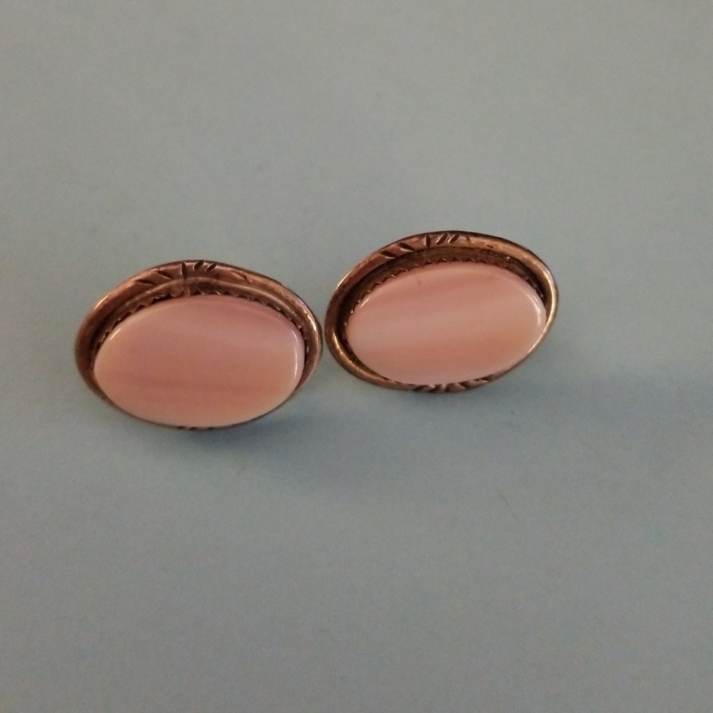 Sterling silver white stone earrings